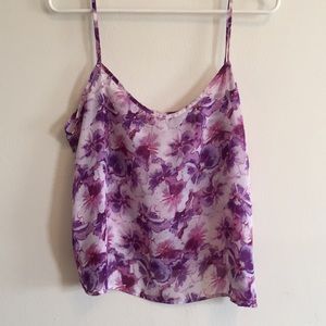 Sheer floral tank